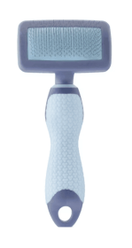 Vibrant Life Plastic Dog Slicker Grooming Brush with a TPR Grip