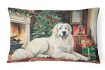 Cozy Christmas Throw Pillow Throw Pillow for Indoor Couch Bed Outdoor Patio Washable, Great Pyrenees 2671,12Hx16W