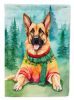 German Shepherd Christmas Garden Flag Mailbox Flag Decorative Yard Flag Banner Outside Patio Artwork Yard Flower Beds, Garden Size, Multicolor