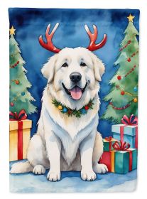 Great Pyrenees Christmas Reindeer Garden Flag Mailbox Flag Decorative Yard Flag Banner Outside Patio Artwork Yard Flower Beds, Garden Size, Multicolor