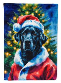 Black Labrador Retriever Christmas Garden Flag Mailbox Decorative Yard Banner Outside Patio Artwork for Flower Beds, Garden Size, Multicolor