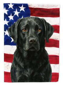 Black Labrador Retriever American Flag Garden Flag Mailbox Decorative Yard Banner Outside Patio Artwork for Flower Beds, Garden Size, Multicolor