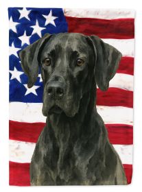 Black Great Dane American Flag Garden Flag Mailbox Decorative Yard Banner Outside Patio Artwork for Flower Beds, Garden Size, Multicolor