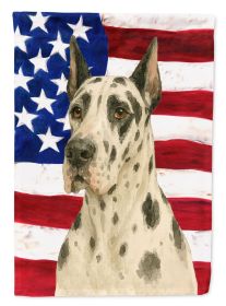 Harlequin Great Dane American Flag Garden Flag Mailbox Decorative Yard Banner Outside Patio Artwork for Flower Beds, Garden Size, Multicolor