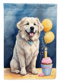 Great Pyrenees Happy Birthday Garden Flag Mailbox Flag Decorative Yard Flag Banner Outside Patio Artwork Yard Flower Beds, Garden Size, Multicolor