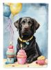 Black Labrador Retriever Happy Birthday Garden Flag Mailbox Flag Decorative Yard Flag Banner Outside Patio Artwork Yard Flower Beds, Garden Size