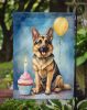 German Shepherd Happy Birthday Garden Flag Mailbox Flag Decorative Yard Flag Banner Outside Patio Artwork Yard Flower Beds, Garden Size, Multicolor