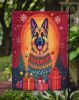 German Shepherd Holiday Christmas Garden Flag Mailbox Flag Decorative Yard Flag Banner Outside Patio Artwork Yard Flower Beds, Garden Size, Multicolor