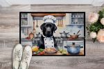 NEW Black Labrador Retriever The Chef Doormat Front Door Mat Indoor Outdoor Rugs for Entryway, Non Slip Washable Low Pile, 18H X 27W