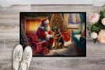 NEW German Shepherd and Santa Claus Doormat Front Door Mat Indoor Outdoor Rugs for Entryway, Non Slip Washable Low Pile, 18H X 27W