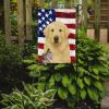 White Great Pyrenees American Flag Garden Flag Mailbox Decorative Yard Banner Outside Patio Artwork for Flower Beds, Garden Size, Multicolor