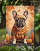 Fawn French Bulldog Fall Garden Flag Mailbox Flag Decorative Yard Flag Banner Outside Patio Artwork Yard Flower Beds, Garden Size, Multicolor