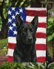 Black German Shepherd American Flag Garden Flag Mailbox Decorative Yard Banner Outside Patio Artwork for Flower Beds, Garden Size, Multicolor
