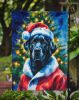 Black Labrador Retriever Christmas Garden Flag Mailbox Decorative Yard Banner Outside Patio Artwork for Flower Beds, Garden Size, Multicolor