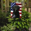 Black Labrador Retriever American Flag Garden Flag Mailbox Decorative Yard Banner Outside Patio Artwork for Flower Beds, Garden Size, Multicolor