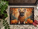 Fawn French Bulldog Fall Doormat Front Door Mat Indoor Outdoor Rugs for Entryway, Non Slip Washable Low Pile, 24H X 36W