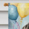 Black Labrador Retriever Happy Birthday House Flag Large Porch Sleeve Pole Decorative Outside Yard Banner Artwork Wall Hanging, Polyester, House Size