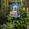 Great Pyrenees Christmas Reindeer Garden Flag Mailbox Flag Decorative Yard Flag Banner Outside Patio Artwork Yard Flower Beds, Garden Size, Multicolor