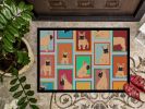 Lots of Fawn French Bulldog Doormat Front Door Mat Indoor Outdoor Rugs for Entryway, Non Slip Washable Low Pile, 24H X 36W