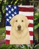 White Great Pyrenees American Flag Garden Flag Mailbox Decorative Yard Banner Outside Patio Artwork for Flower Beds, Garden Size, Multicolor