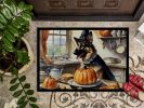 NEW German Shepherd Fall Kitchen Pumpkins Doormat Front Door Mat Indoor Outdoor Rugs for Entryway, Non Slip Washable Low Pile, 18H X 27W