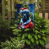 Black Labrador Retriever Christmas Garden Flag Mailbox Decorative Yard Banner Outside Patio Artwork for Flower Beds, Garden Size, Multicolor