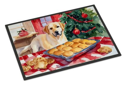 NEW Labrador Retriever Christmas Cookies Doormat Front Door Mat Indoor Outdoor Rugs for Entryway, Non Slip Washable Low Pile, 18H X 27W (Default: Default)